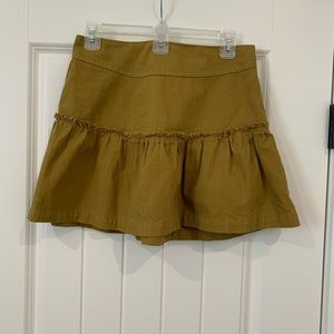 Free People green corset back skirt size 6